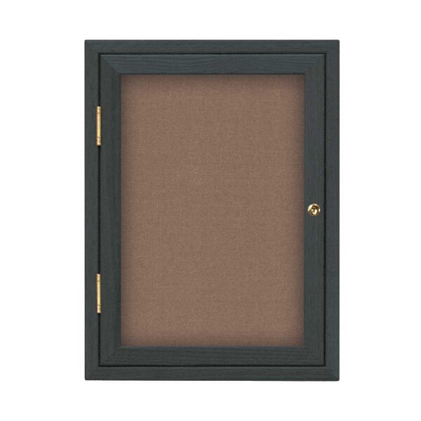 Sliding Glass Door Radius Letterboard, 72"x48", Satin/Blue Vinyl